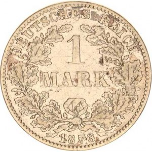 Německo, drobné ražby císařství, 1 Mark 1873 D R