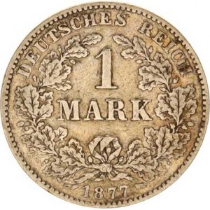 Německo, drobné ražby císařství, 1 Mark 1877 B RR