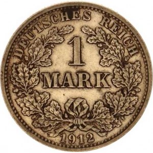 Německo, drobné ražby císařství, 1 Mark 1912 J R