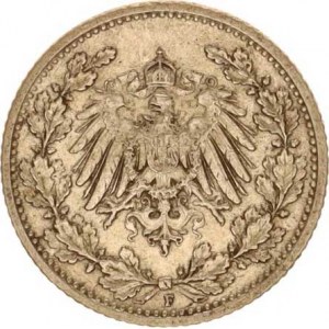 Německo, drobné ražby císařství, 1/2 Mark 1907 F