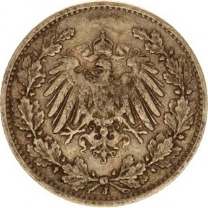 Německo, drobné ražby císařství, 1/2 Mark 1908 J R