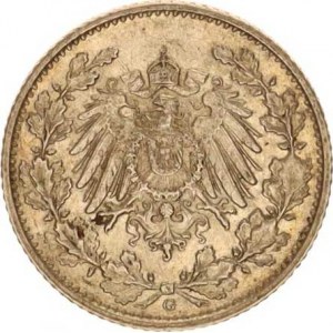 Německo, drobné ražby císařství, 1/2 Mark 1916 G