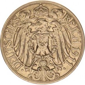 Německo, drobné ražby císařství, 25 Pfennig 1911 A KM 18