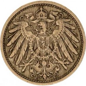 Německo, drobné ražby císařství, 10 Pfennig 1894 E RR, nep. rys., tém.