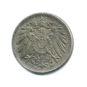 Německo, drobné ražby císařství, 5 Pfennig 1920 E RR, nep. naprasklé razidlo