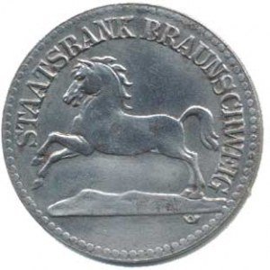 Německo, Nouzová platidla, Braunschweig - 50 Pfennig 1920 Kriegsnotgeld Fe 26 mm