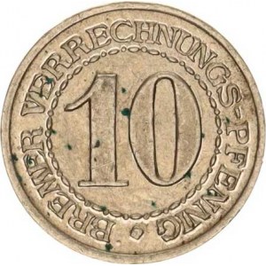 Německo, Nouzová platidla, Bremen - 10 Verrechnungs Pfennig b.l. (1924) KM Tn3