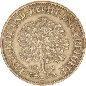 Výmarská republika (1918-1933), 5 RM 1928 A - dub KM 56