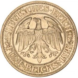 Výmarská republika (1918-1933), 5 RM 1931 A - dub KM 56, tém.