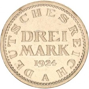 Výmarská republika (1918-1933), 3 Mark 1924 A KM 43