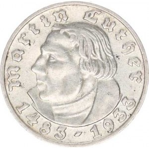 Německo - 3 říše, 1933-1945, 5 RM 1933 D - Luther R