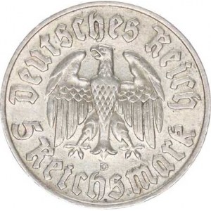 Německo - 3 říše, 1933-1945, 5 RM 1933 D - Luther R