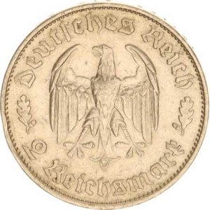 Německo - 3 říše, 1933-1945, 2 RM 1934 F - Schiller KM 84