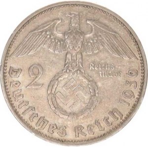 Německo - 3 říše, 1933-1945, 2 RM 1936 G R