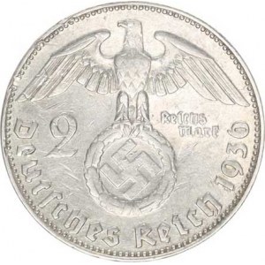 Německo - 3 říše, 1933-1945, 2 RM 1936 J RR, rysky