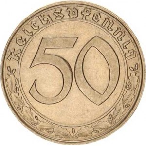 Německo - 3 říše, 1933-1945, 50 Rpf. 1938 E - Ni R KM 95