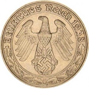 Německo - 3 říše, 1933-1945, 50 Rpf. 1938 E - Ni R KM 95