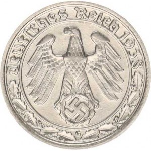 Německo - 3 říše, 1933-1945, 50 Rpf. 1938 G - Ni KM 95 R