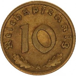 Německo - 3 říše, 1933-1945, 10 Rpf. 1936 A - svastika KM 92 R
