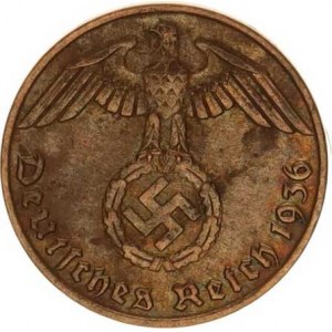 Německo - 3 říše, 1933-1945, 1 Rpf. 1936 F RR