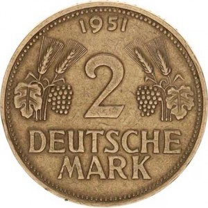 Německo - BRD (1949-), 2 DM 1951 D KM 111 R