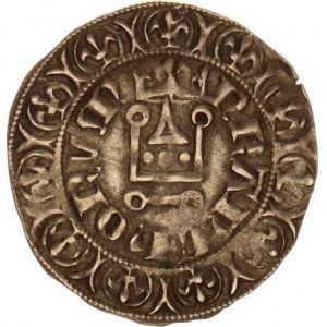 Francie, Filip IV. (1285-1314), Groš Tournois b.l., Rev.: FRANCORVM Duplessy typ 259