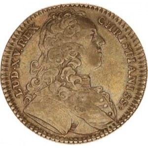 Francie, Ludvík XV. (1715-1774), Žeton 1736, Poprsí krále zprava / Korunovaný erb a opis: JETON DE