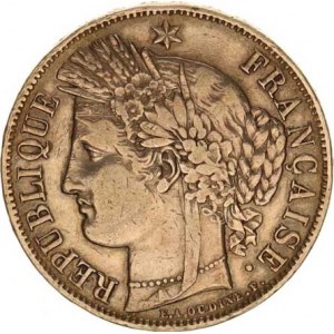 Francie, Druhá republika (1848-1852), 5 Francs 1849 A KM 756,1, škrty v av.