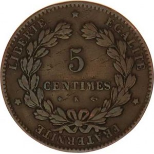 Francie, Třetí republika (1871-1940), 5 Centimes 1877 K - Bordeaux R, tém.