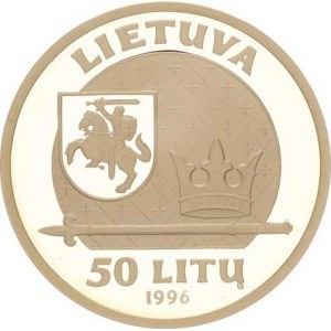 Litva, 50 Litu 1996 - král Mindaugaus KM 102 Ag 925 23,30 g