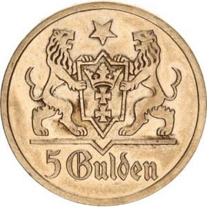 Gdaňsk - svobodné město (1919-1939), 5 Gulden 1927 KM 147 24,972 g