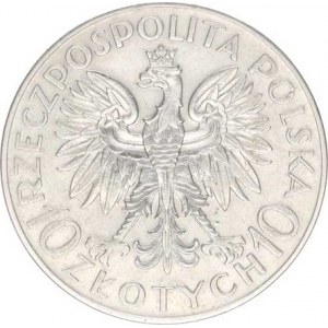Polsko, (1923-1939), 10 Zlotych 1933 - Traugutt Y.24, rysky, tém.