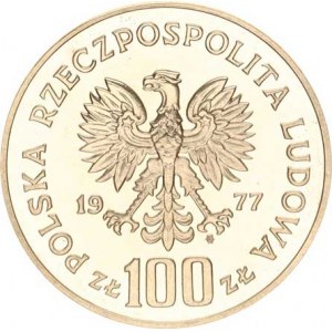 Polsko, (1952-1990), 100 Zlotych 1977 - Reymont Y.89 kapsle