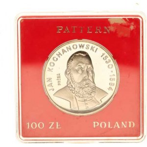 Polsko, (1952-1990), 100 Zlotych 1980 - Kochanowski PRÓBA KM Pr403 orig. et