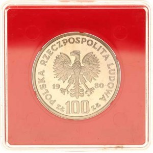 Polsko, (1952-1990), 100 Zlotych 1980 - XXII. Olympijské hry PRÓBA KM Pr395