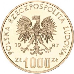Polsko, (1952-1990), 1 000 Zlotych 1987 - Wratislaw PRÓBA KM Pr 560