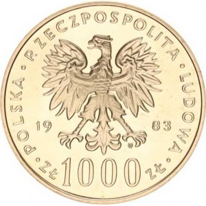 Polsko, (1952-1990), 1 000 Zlotych 1983 - papež Jan Pawel II. Y. 144