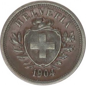 Švýcarsko, 1 Rappen 1904 B