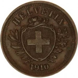 Švýcarsko, 1 Rappen 1910 B R