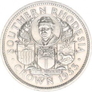 Jižní Rhodesie, 1 Crown 1953 KM 27 Ag 500 28,28 g R