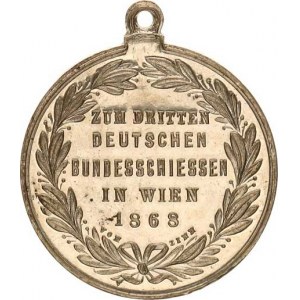 Rakousko, Vídeň - III. německé spolkové střelby 1868, 5ti řádkový nápis v o