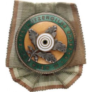 Rakousko, Vídeň - Cech ostrostřelců ERDBERG Wien III., Náprsní odznak - Upr