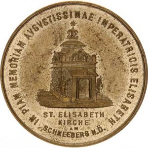 Náboženské medaile, Dolní Rakousko, Schneeberg - Kostel sv. Alžběty, budovaný na pamě