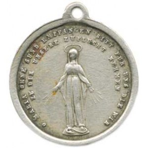 Náboženské medaile, Rakousko - Spolek Mariiných dětí, Av.: Neposkvrněné početí podle