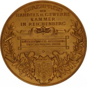 Liberec, Německo-česká výstava 1908, Čestné ocenění obchodní komory v Libe