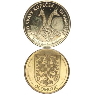 Olomouc, Sloup Nejsvětější Trojice 1754 / městský znak a opis Olomouc