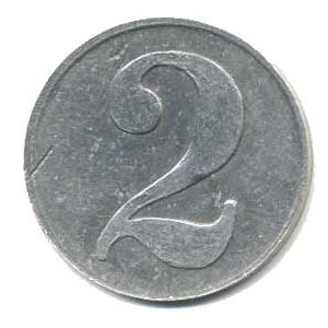 Československo - nouzovky, známky, 2 / Sokolský znak Al 22 mm