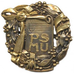 Československo - odznaky, hudební, P S M U (Pěv.sdružení moravských učitelů) - Velký odznak z mos