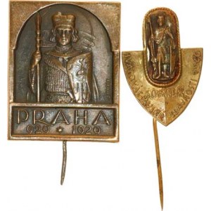 Československo - odznaky náboženské, Praha 929 * 1929, polopostava Sv.Václava zepředu ve zbroji s p