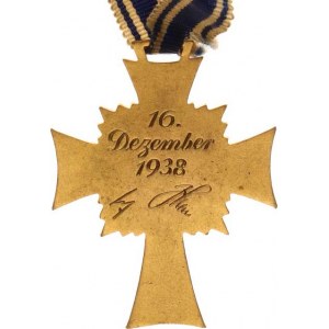 Německo - 3.říše (1933-1945), Záslužný kříž Deutschen Mutter 2 model - s datem zlatý,